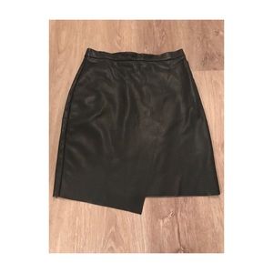 H&M Asymmetrical Faux Leather Skirt